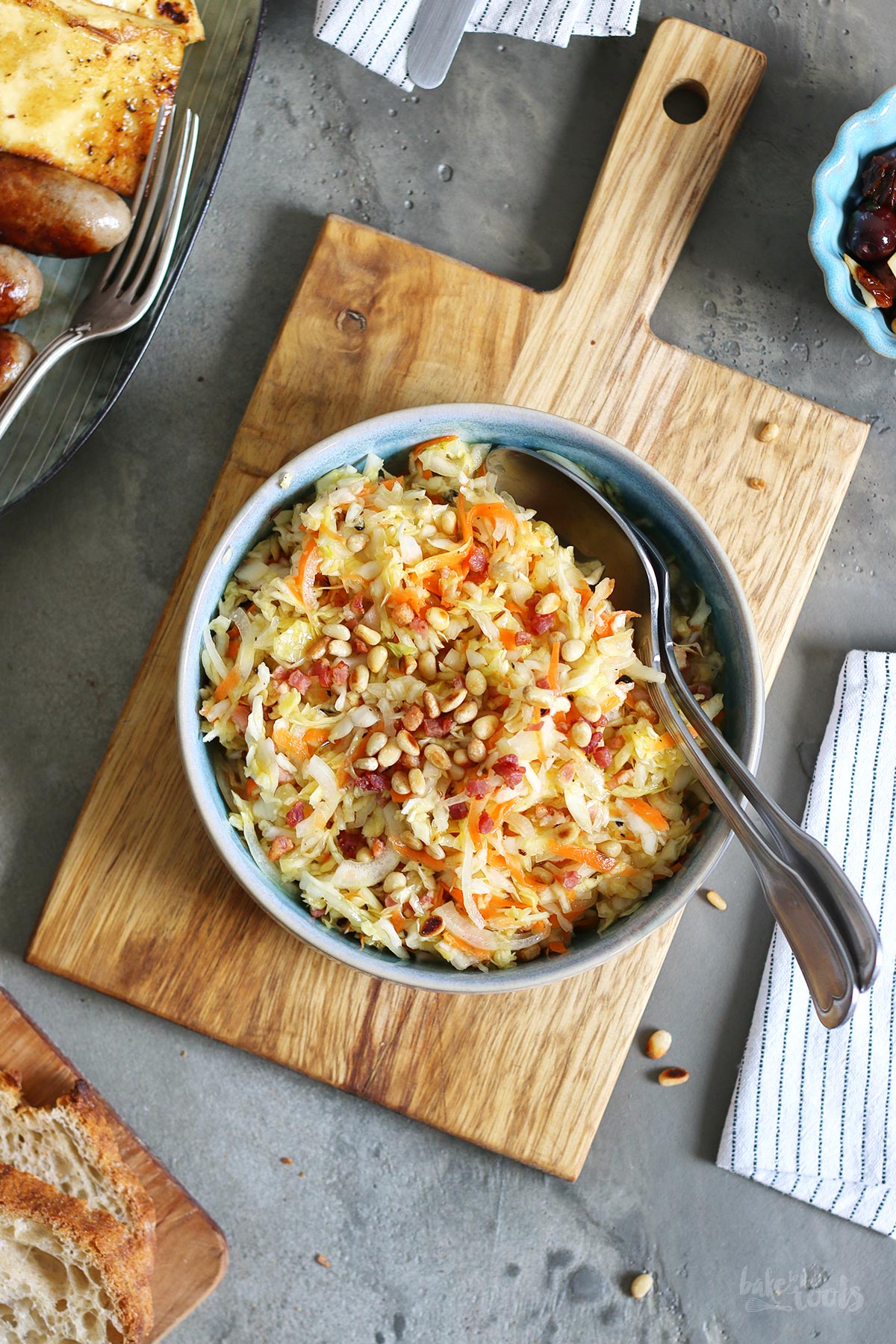 Easy Coleslaw with Bacon | Bake to the roots