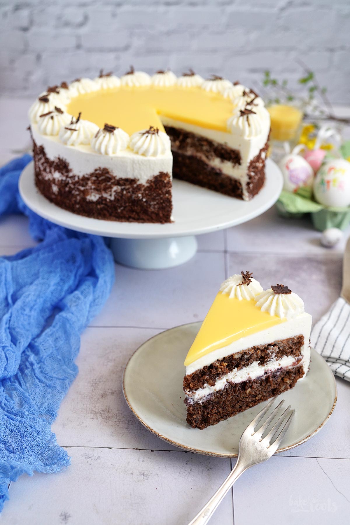 Haselnuss Eierlikör Torte für Ostern | Bake to the roots