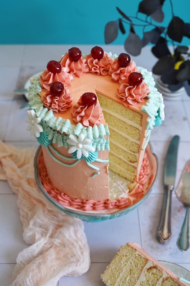 Retro Buttercream Layer Cake | Bake to the roots