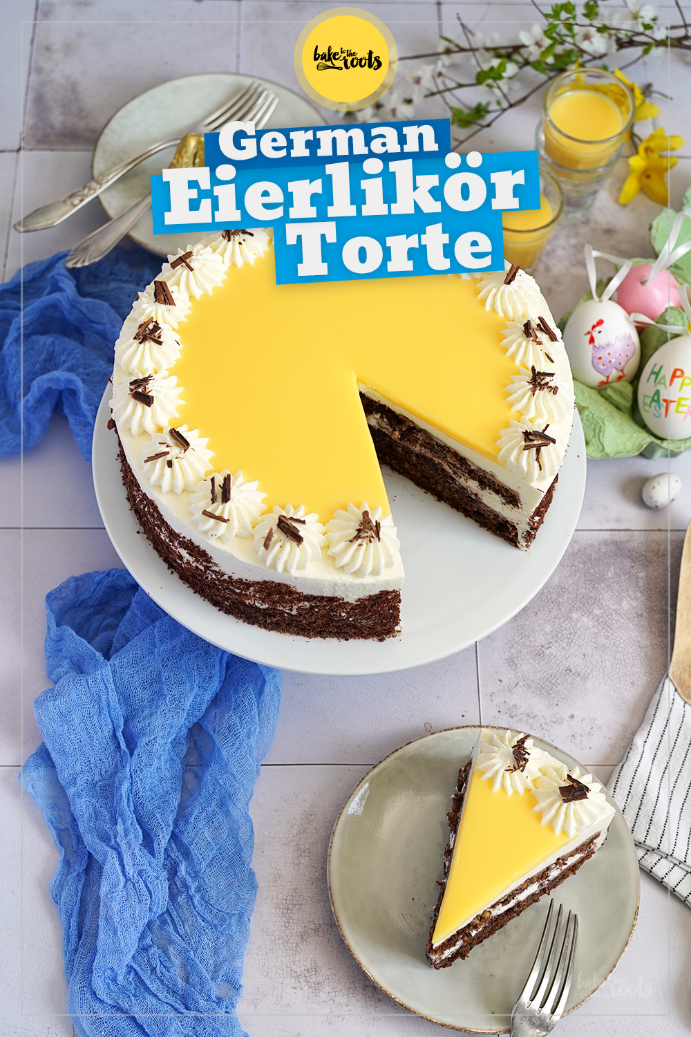 German Hazelnut Eierlikör Layer Cake | Bake to the roots
