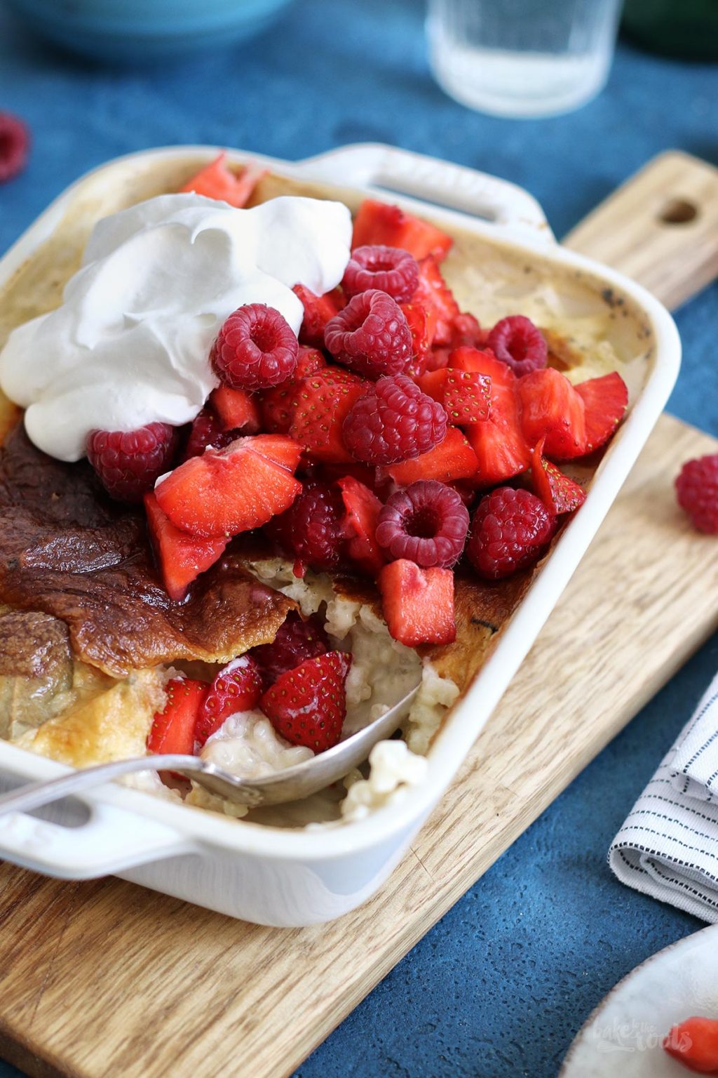 Baked Rice Pudding with Mixed Berries