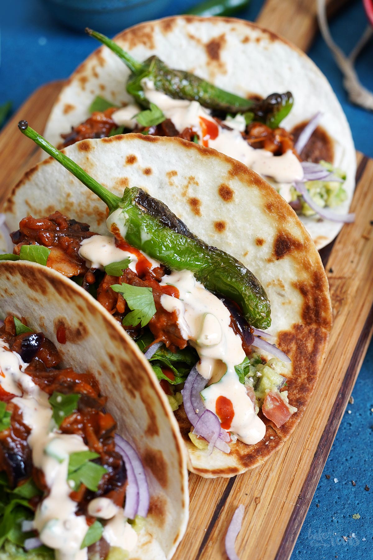 Vegan Carnitas aka. Pulled Mushroom Tacos | Bake to the roots