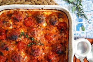 Italian Baked Meatballs (with Rice) | Bake to the roots