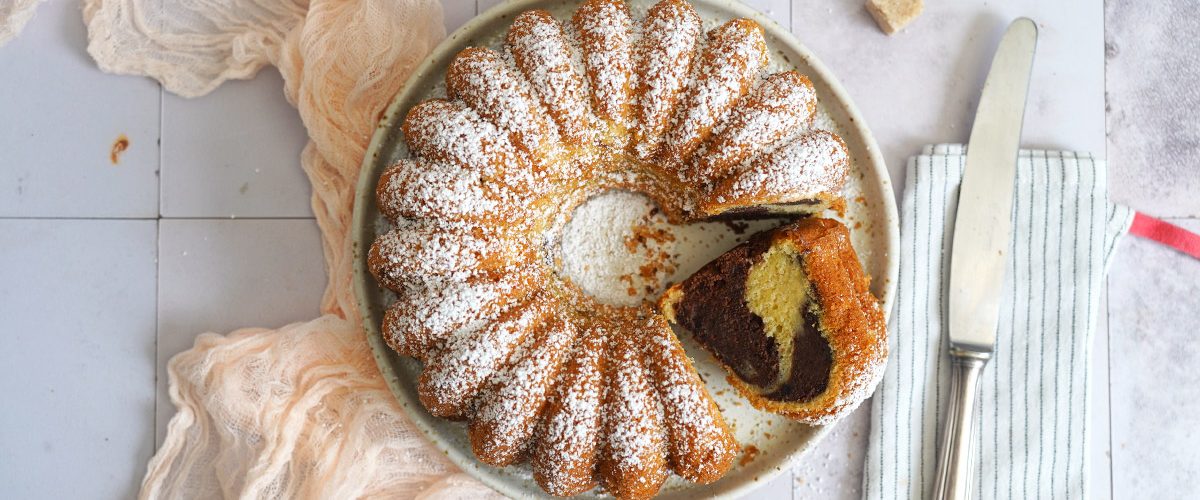 Einfacher Marmorkuchen Gugelhupf | Bake to the roots