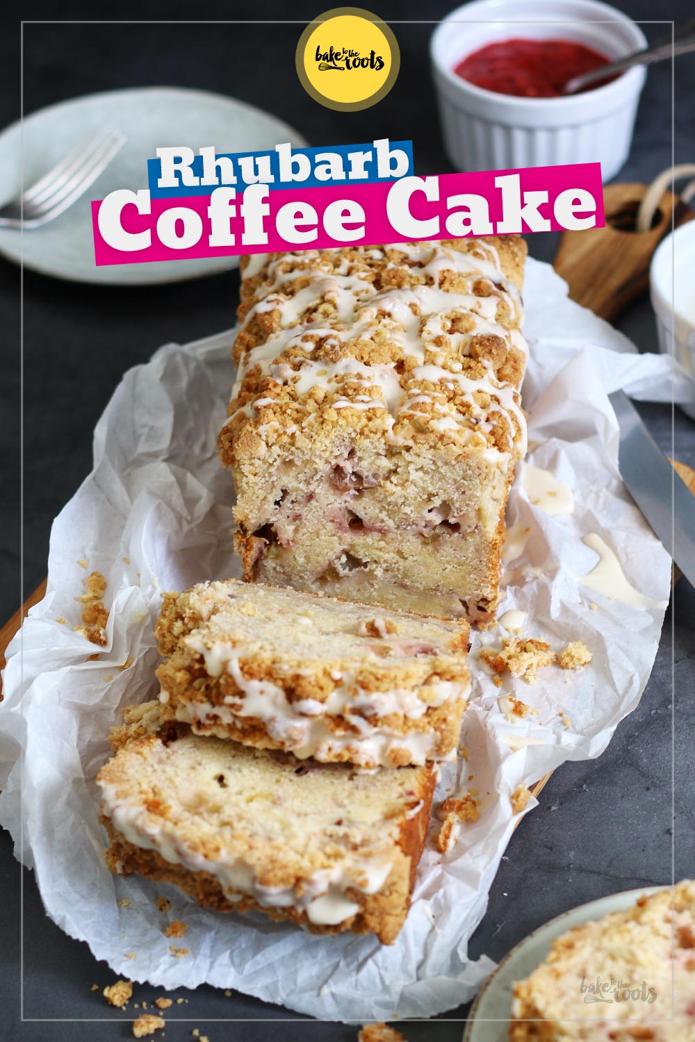 Rhabarber Streusel Kastenkuchen | Bake to the roots
