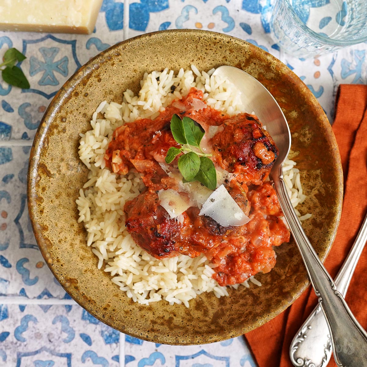 Italian Baked Meatballs (with Rice) Bake to the roots