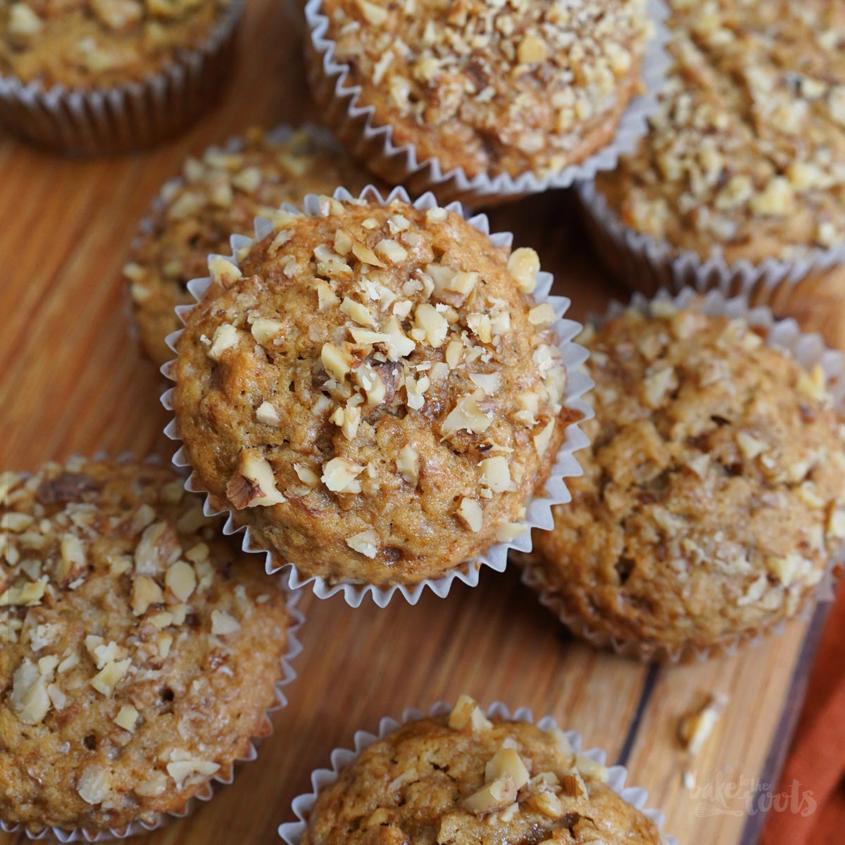 Einfache Banane &amp; Walnuss Muffins | Bake to the roots