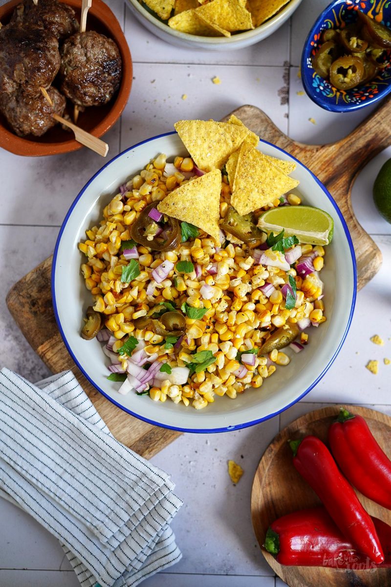 Corn Salsa mit Tortilla Chips | Bake to the roots