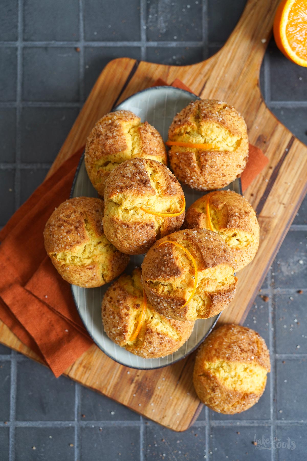 Vegane Orangen Cookies (Portakallı kurabiye) | Bake to the roots