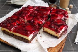 Cherry Cheesecake Brownies | Bake to the roots