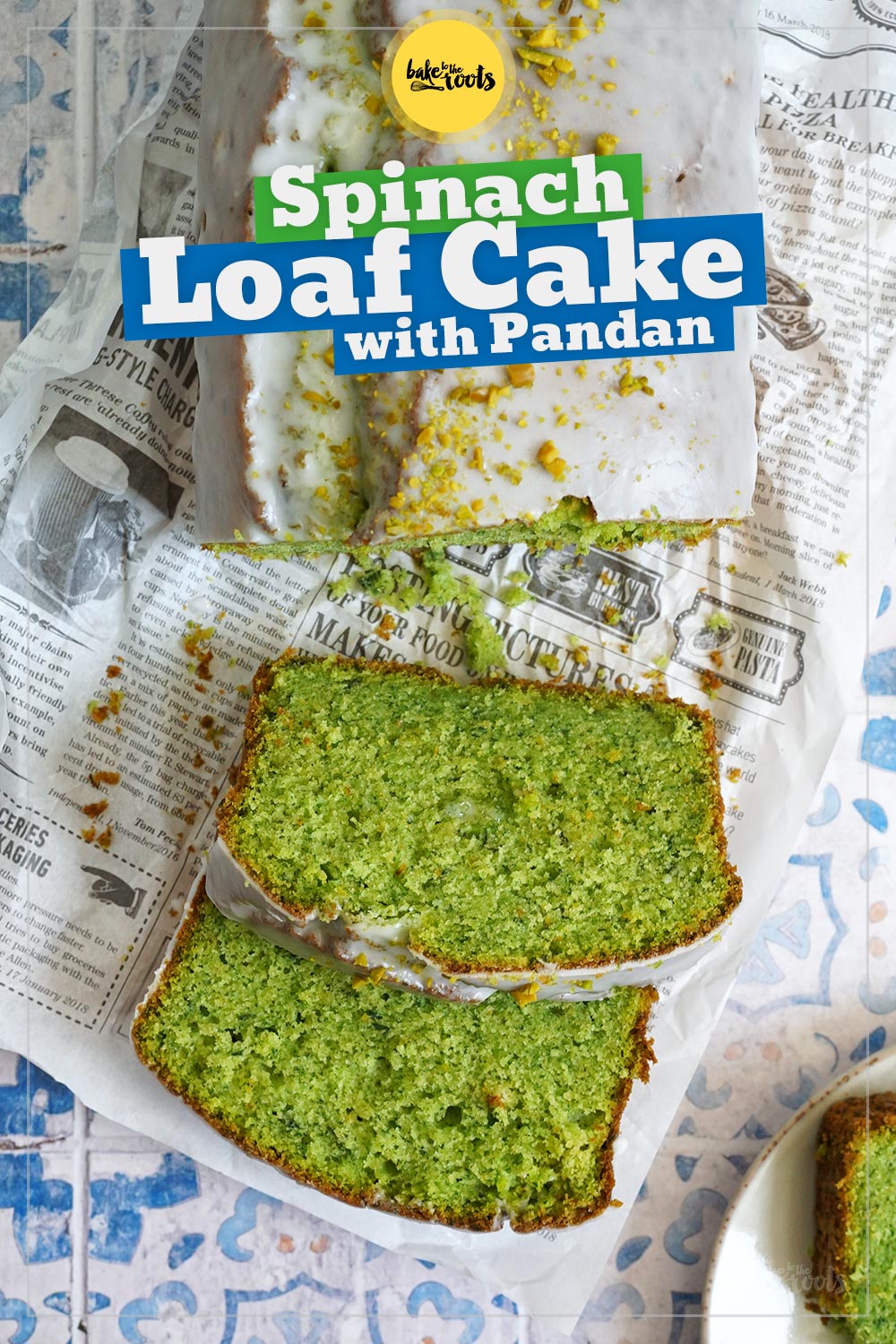 Spinach Pandan Loaf Cake | Bake to the roots