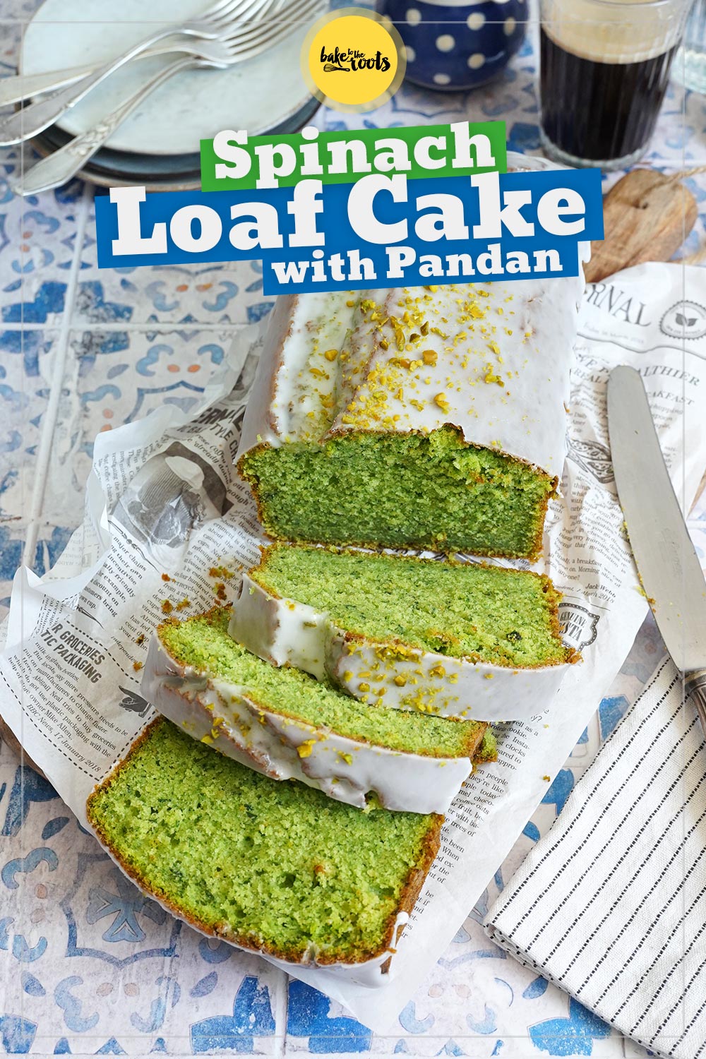 Spinach Pandan Loaf Cake | Bake to the roots