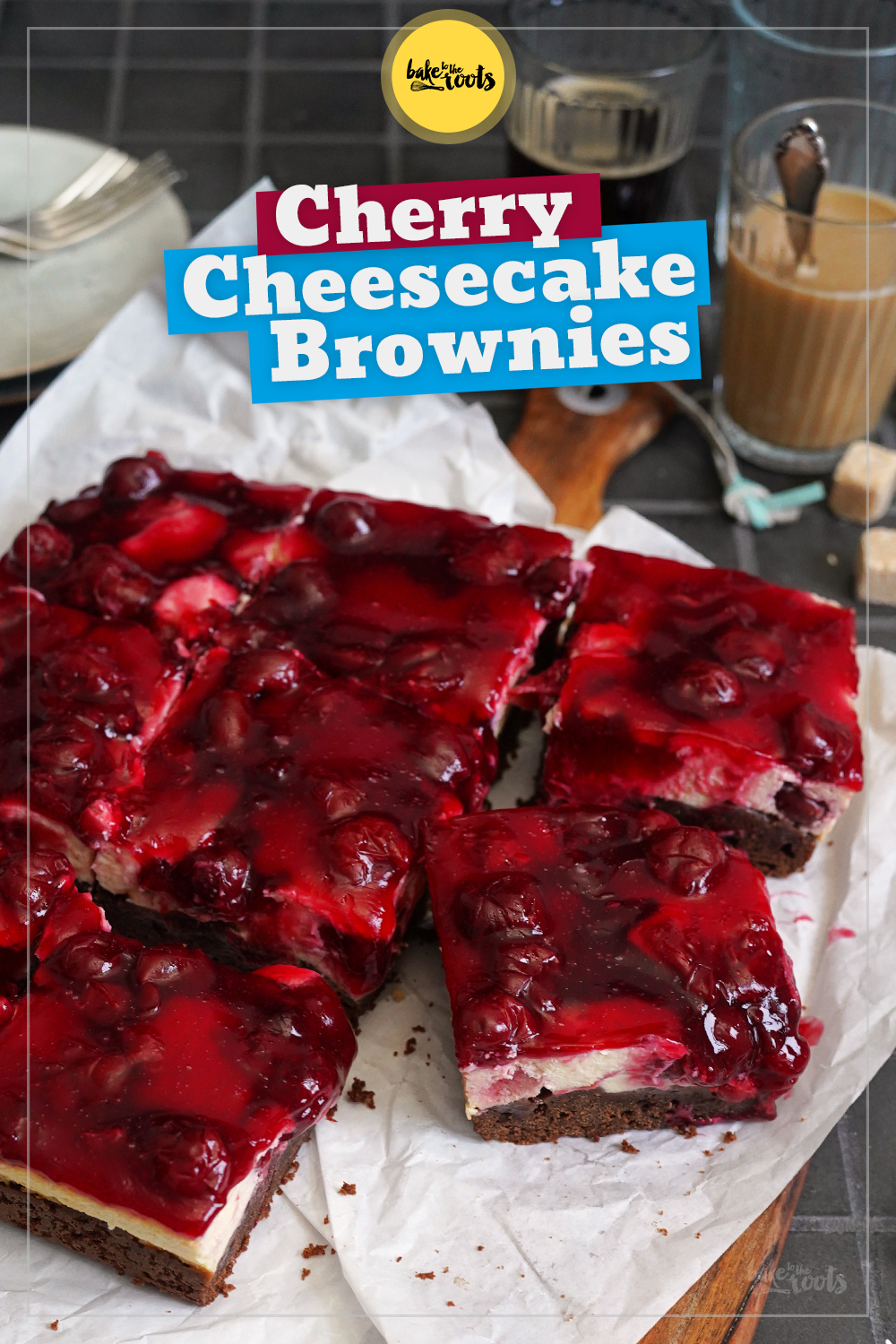 Cherry Cheesecake Brownies | Bake to the roots