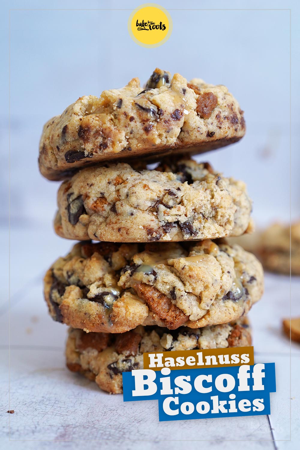 Hazelnut Biscoff Chocolate Chip Cookies | Bake to the roots