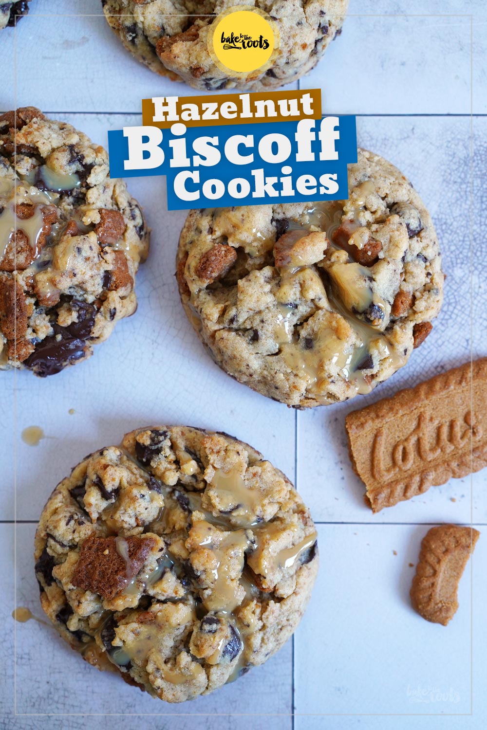 Hazelnut Biscoff Chocolate Chip Cookies | Bake to the roots