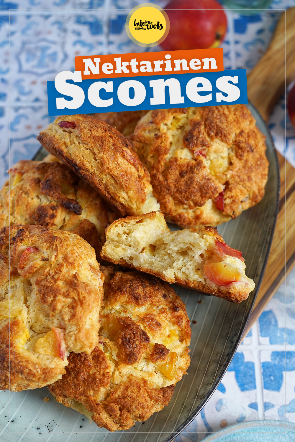 Nektarinen & Orangen Scones | Bake to the roots