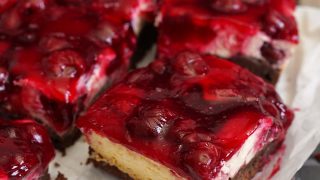 Cherry Cheesecake Brownies | Bake to the roots