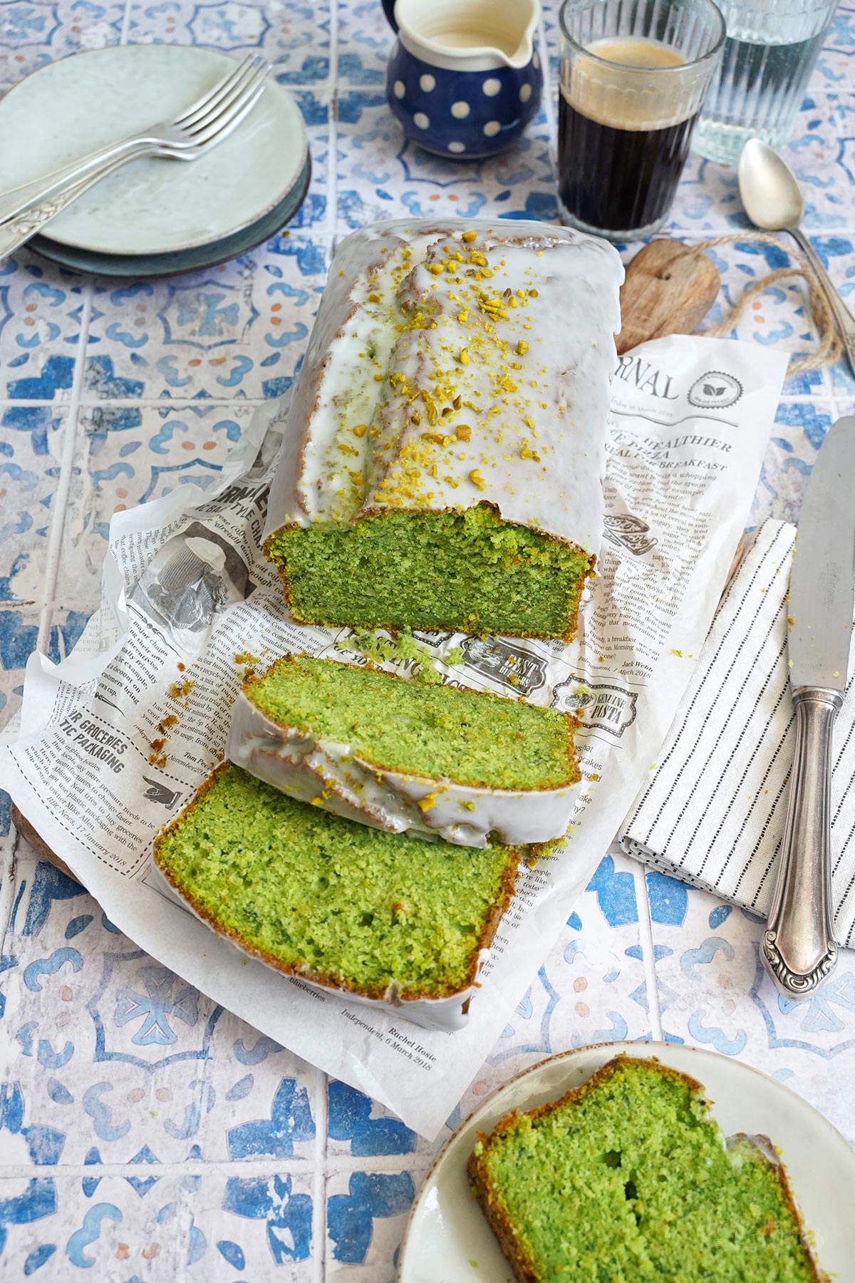 Spinach Pandan Loaf Cake | Bake to the roots