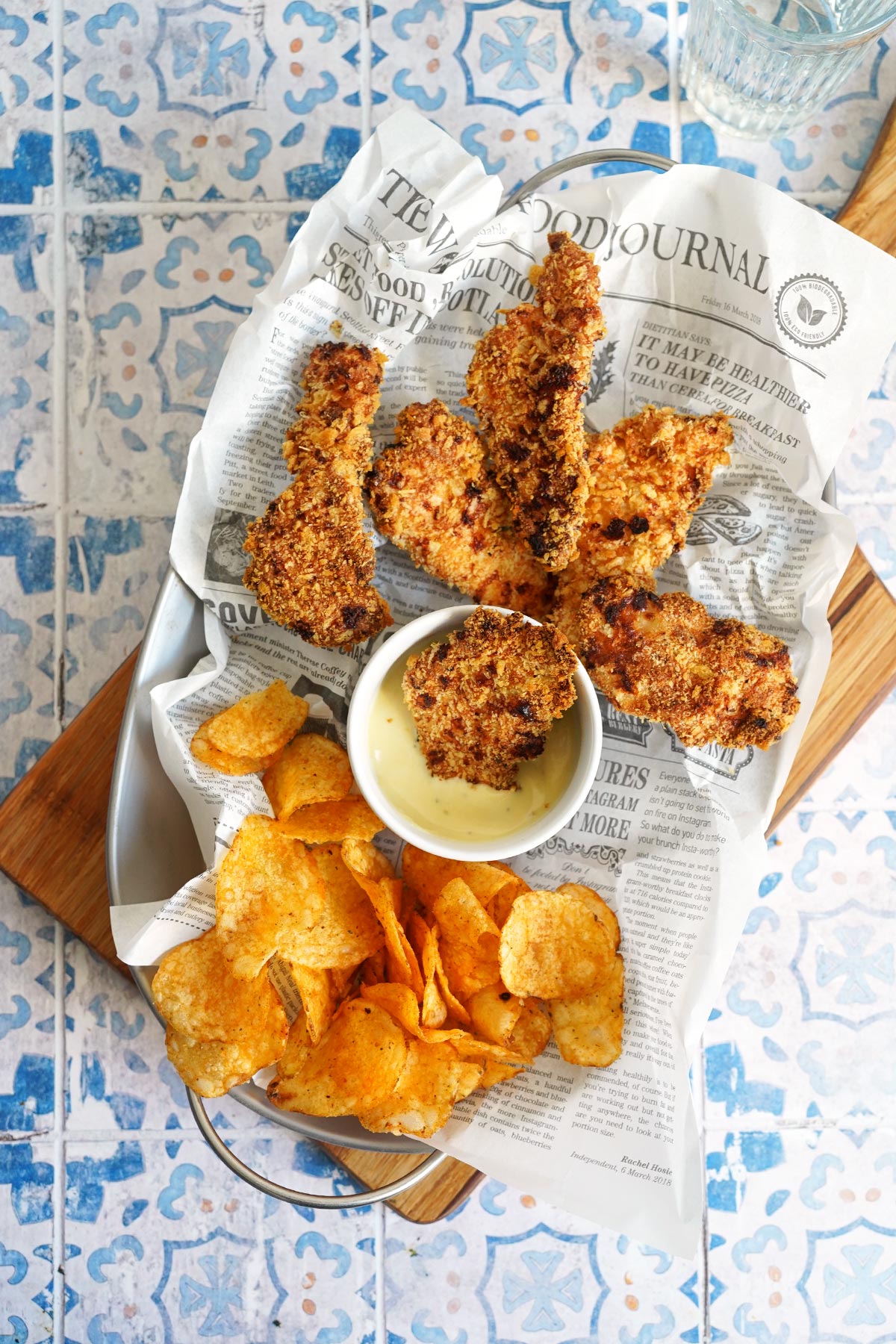 Chicken Tenders mit Honey Mustard Dip Bake to the roots