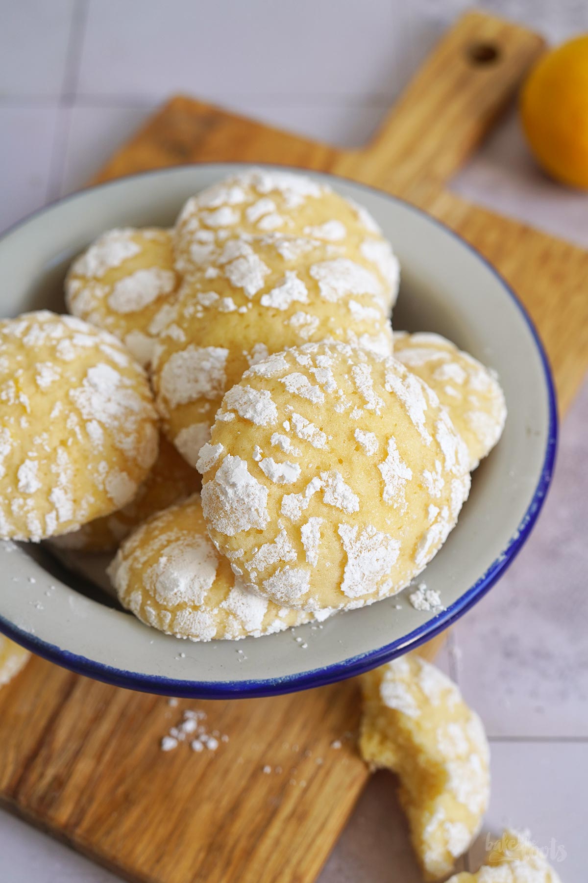Einfache Lemon Crinkle Cookies | Bake to the roots
