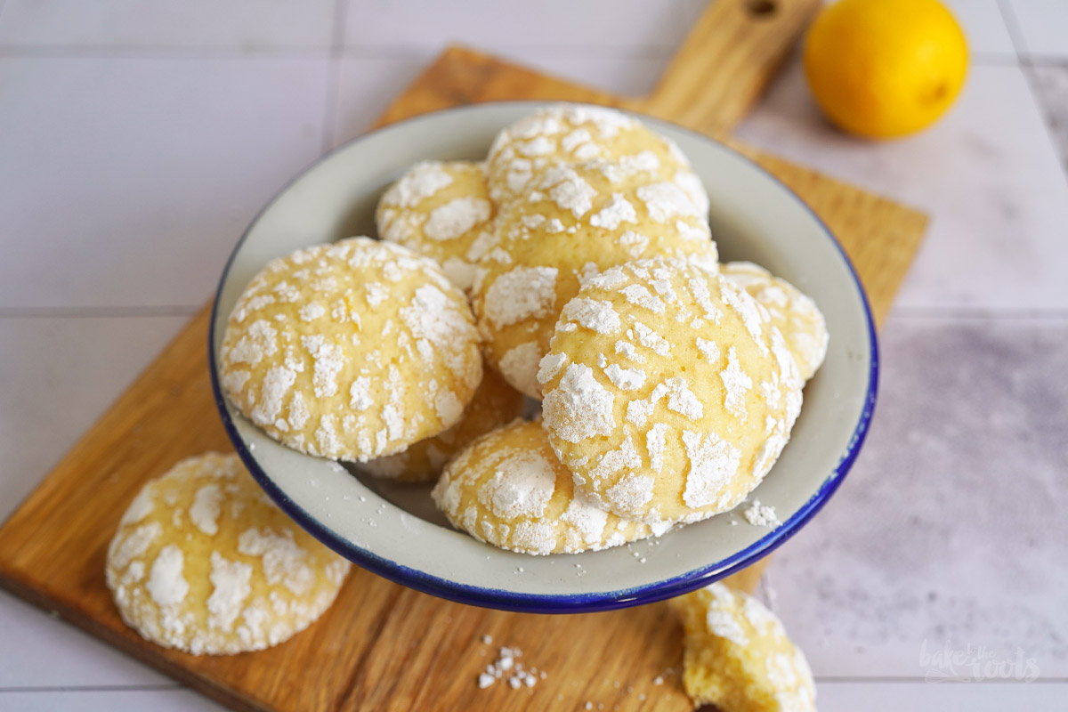 Einfache Lemon Crinkle Cookies | Bake to the roots