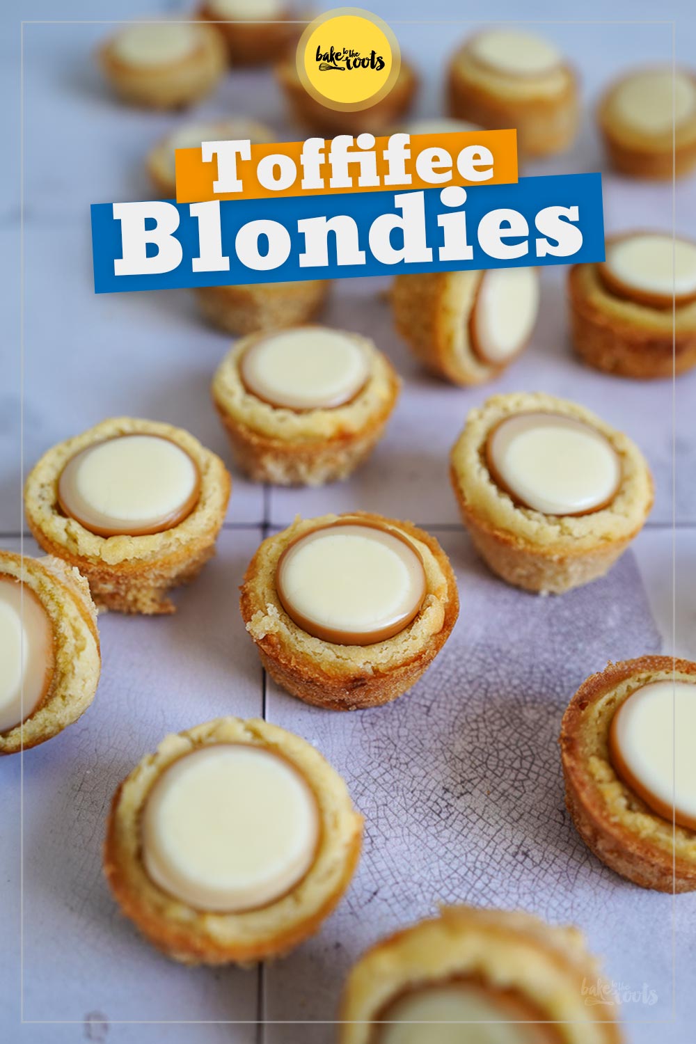 Mini Blondie Bites with Toffifee | Bake to the roots