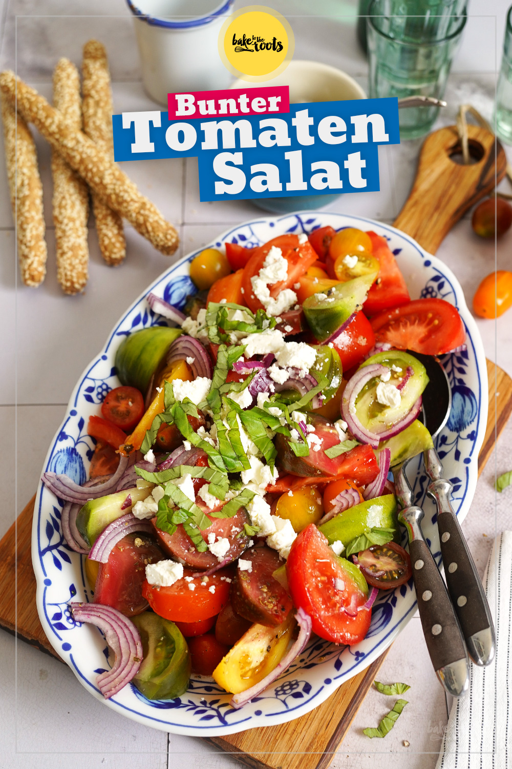 Bunter Tomatensalat (mit Feta) | Bake to the roots