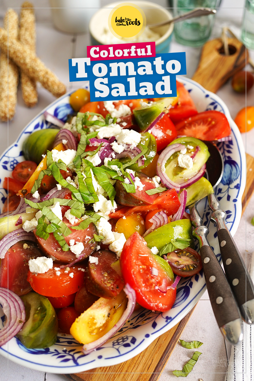 Colorful Tomato Salad (with Feta) | Bake to the roots