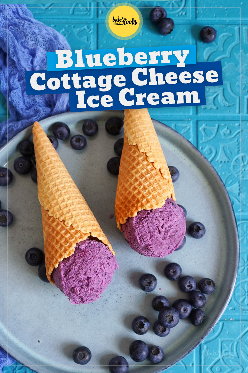 Easy Blueberry Cottage Cheese Ice Cream | Bake to the roots