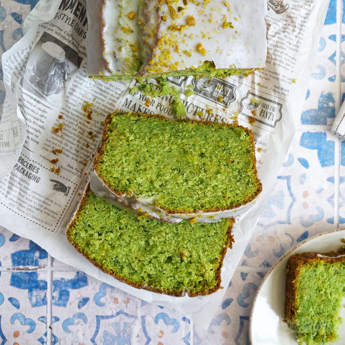 Spinat Pandan (Kasten) Kuchen | Bake to the roots