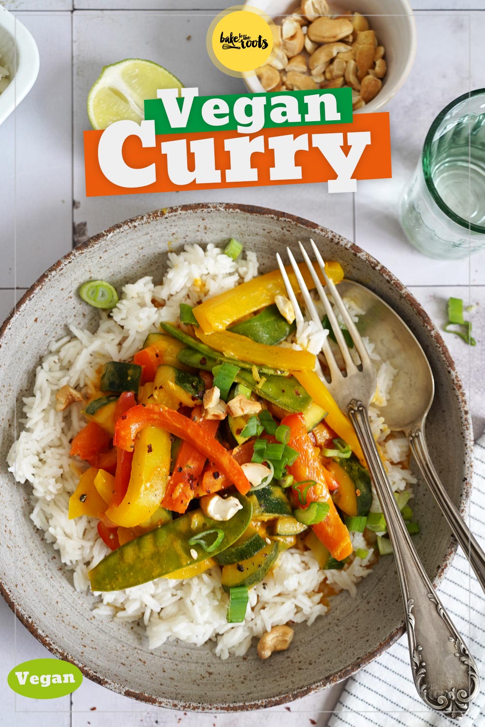Vegan Coconut Veggie Curry | Bake to the roots