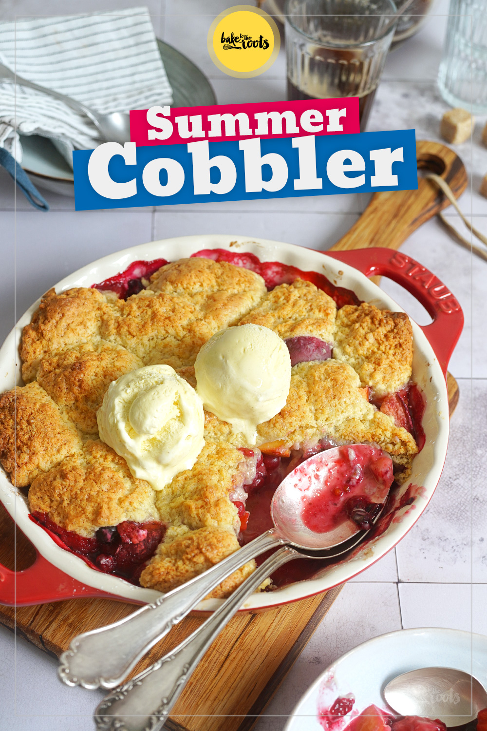 Peach 'n' Berries Summer Cobbler | Bake to the roots
