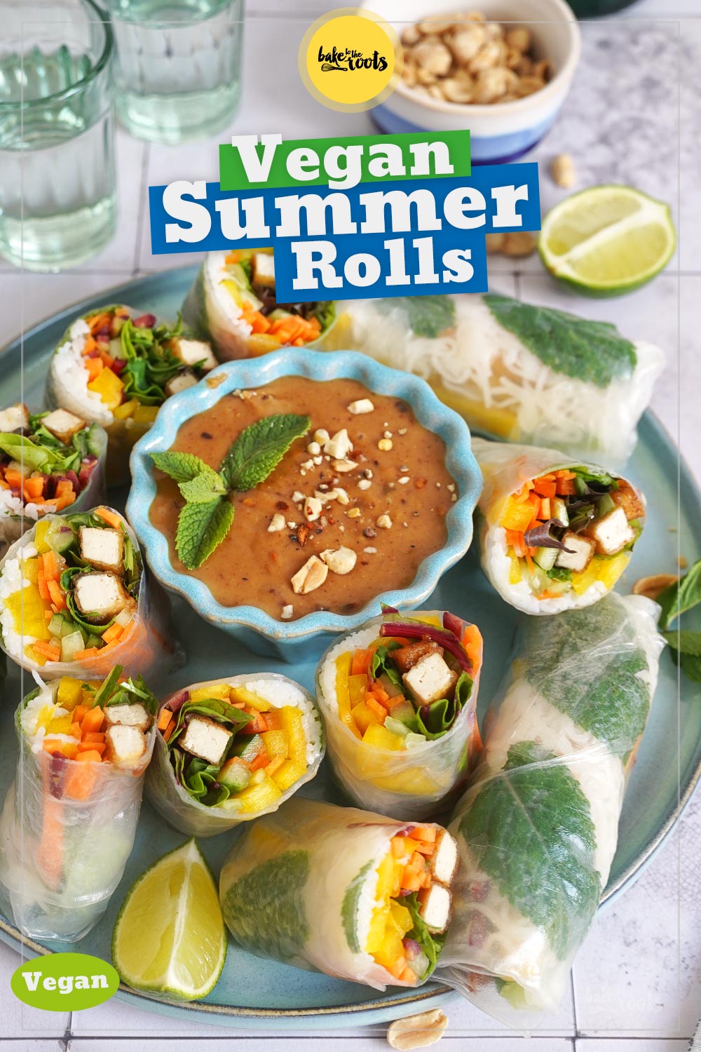 Vegan Summer Rolls with Crispy Tofu | Bake to the roots