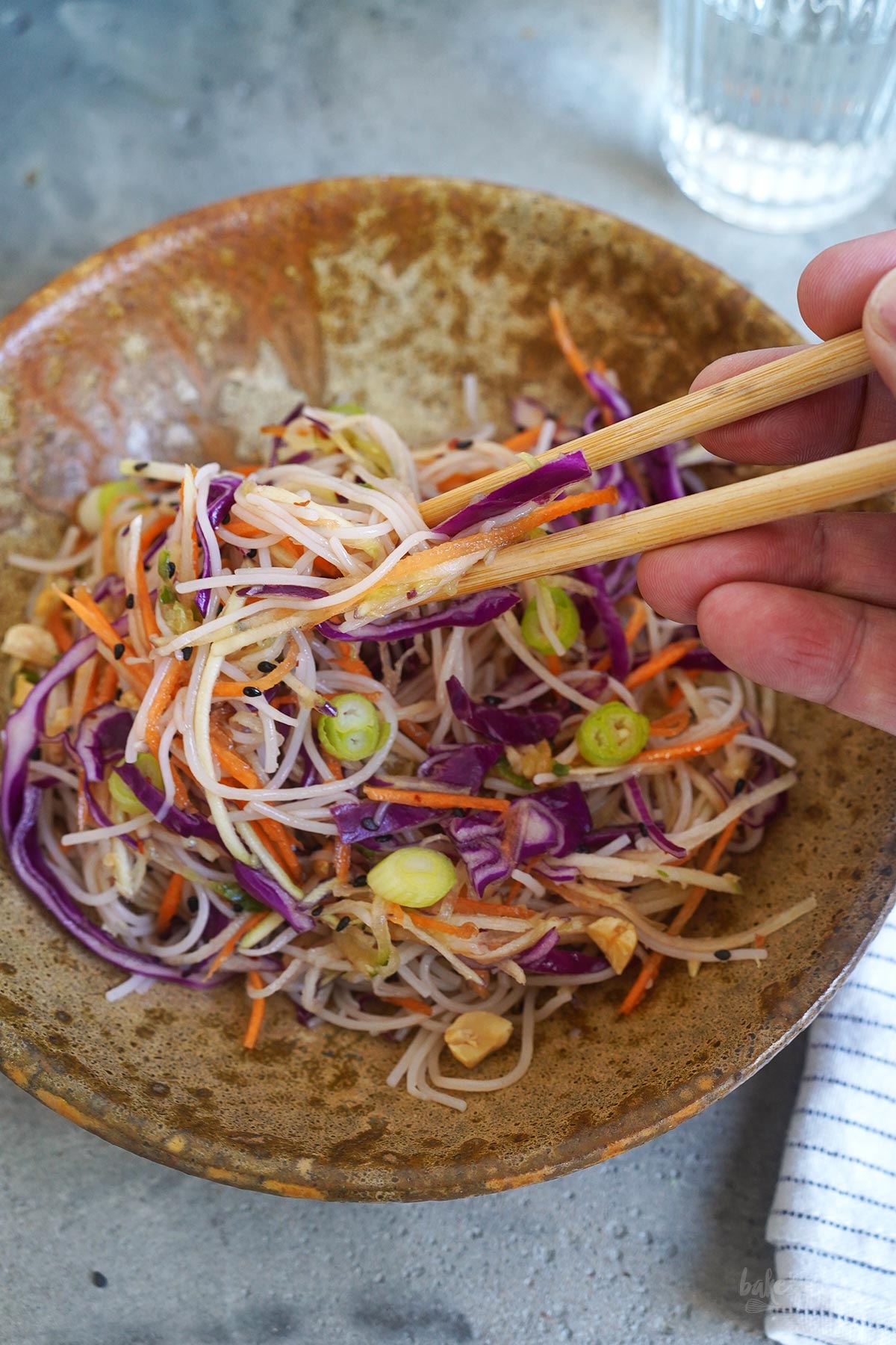 Vermicelli Rice Noodle Salad (vegan) | Bake to the roots