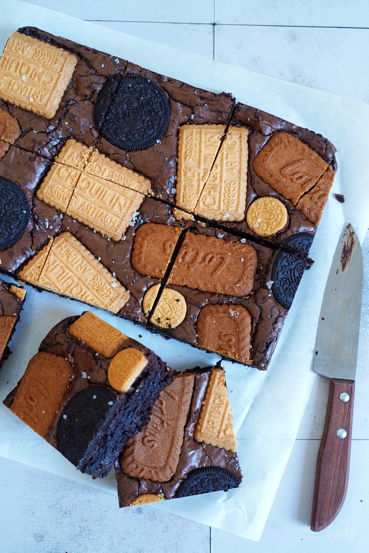 Fudgy Biscuits Brownies | Bake to the roots