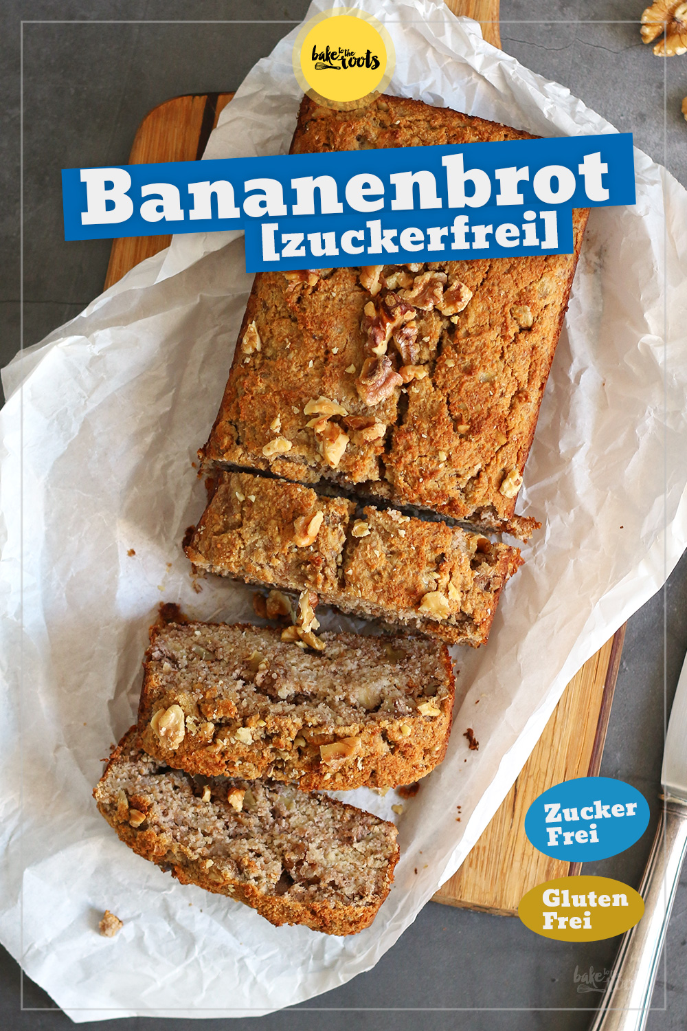 Kokosnuss Bananenbrot (ohne Mehl, zuckerfrei & glutenfrei) | Bake to the roots