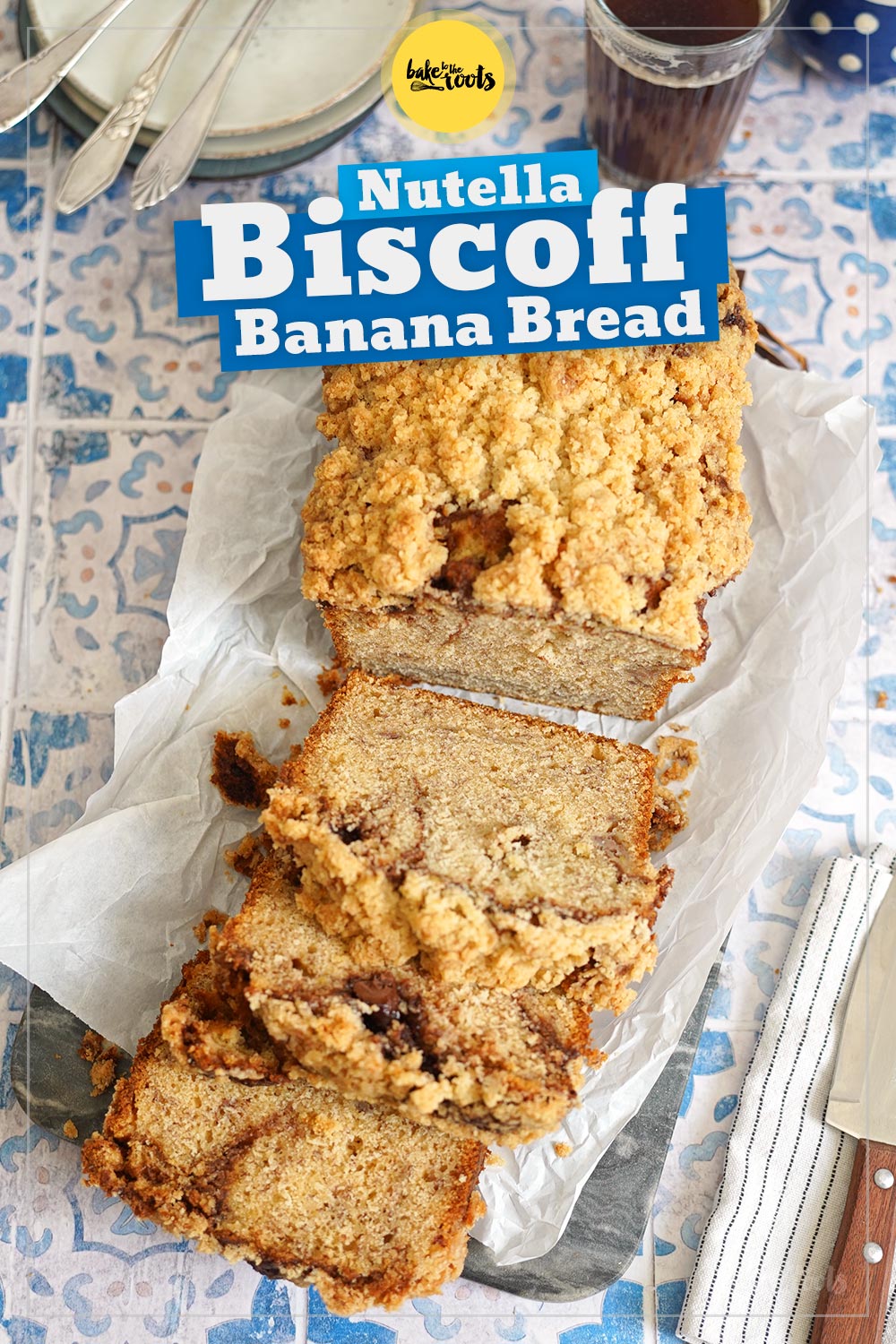 Nutella Biscoff Banana Bread | Bake to the roots