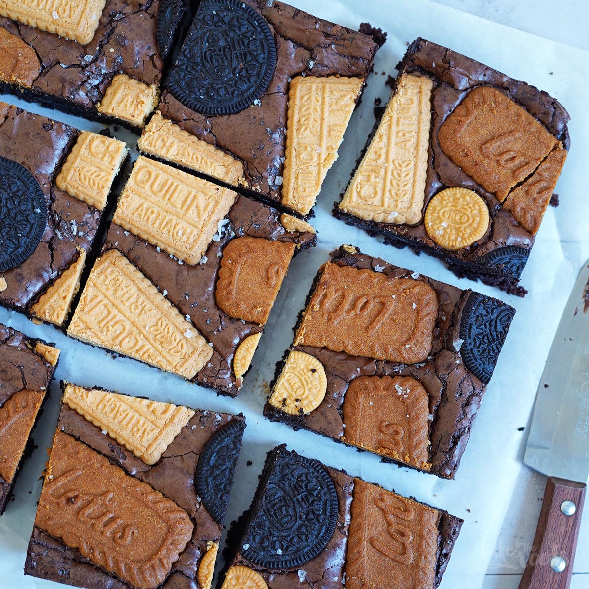 Fudgy Biscuits Brownies | Bake to the roots