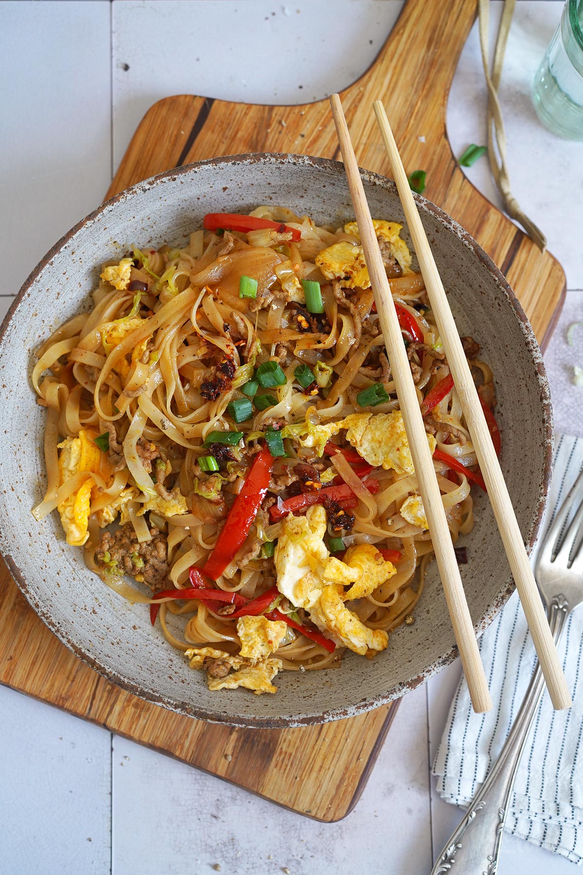 Singapore Noodles mit Hackfleisch (aus dem Wok) | Bake to the roots