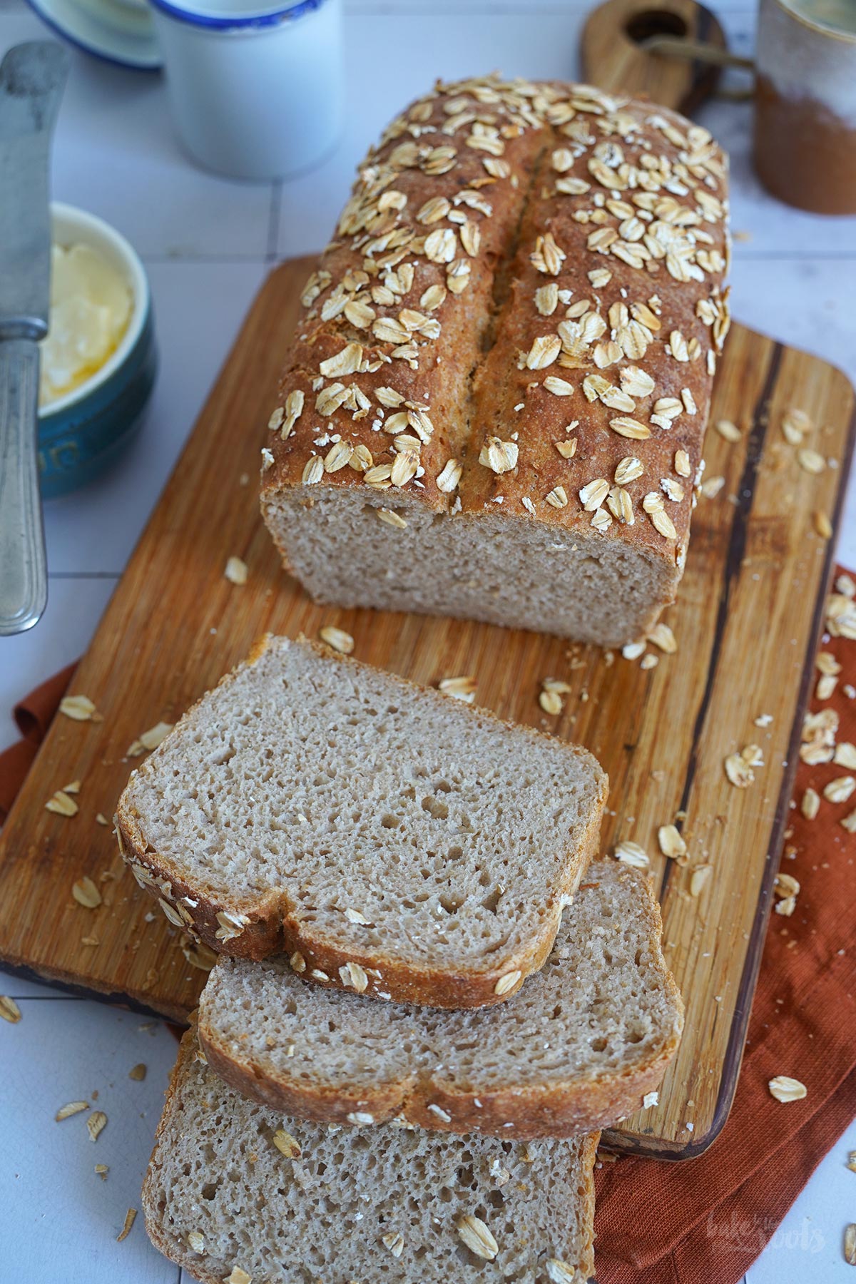 Einfaches Porridge Brot (ohne Kneten) | Bake to the roots