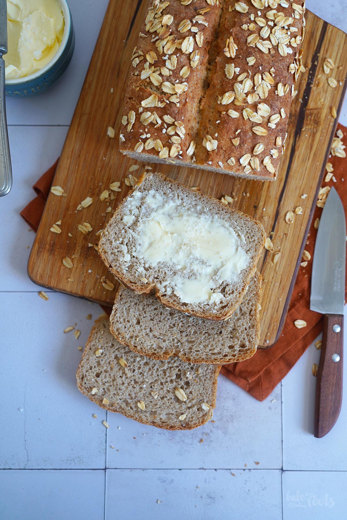 Einfaches Porridge Brot (ohne Kneten) | Bake to the roots
