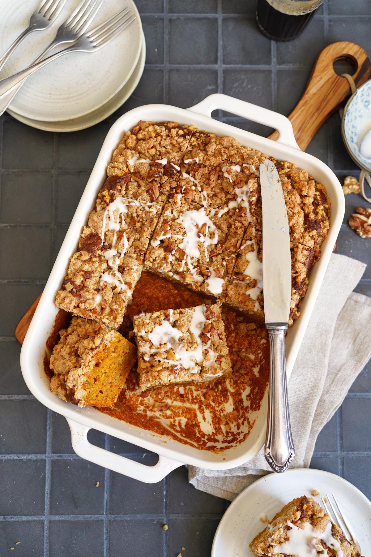 Pumpkin Streusel Coffee Cake | Bake to the roots
