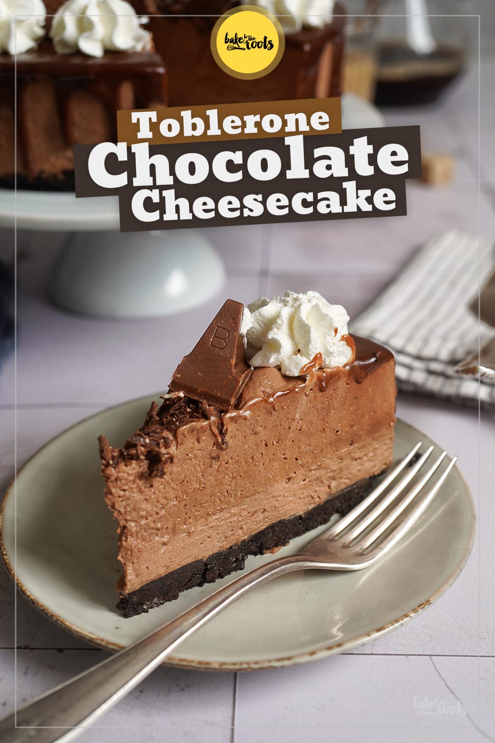No-Bake Toblerone Chocolate Cheesecake | Bake to the roots