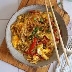 Stir-fry Singapore Noodles with Pork | Bake to the roots