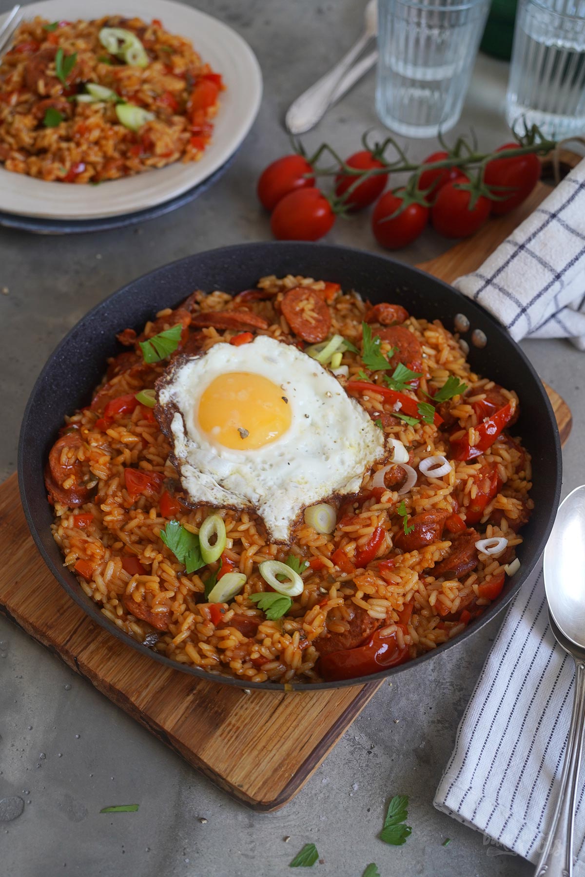 One-Pan Rice & Chorizo Skillet | Bake to the roots