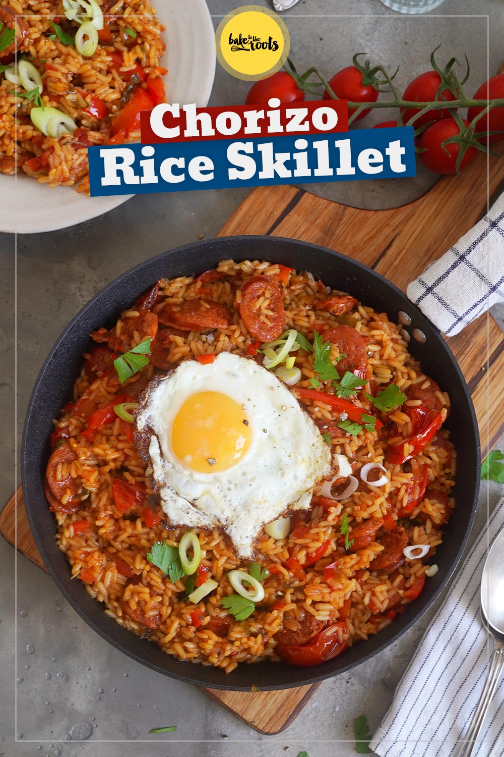 One-Pan Rice & Chorizo Skillet | Bake to the roots