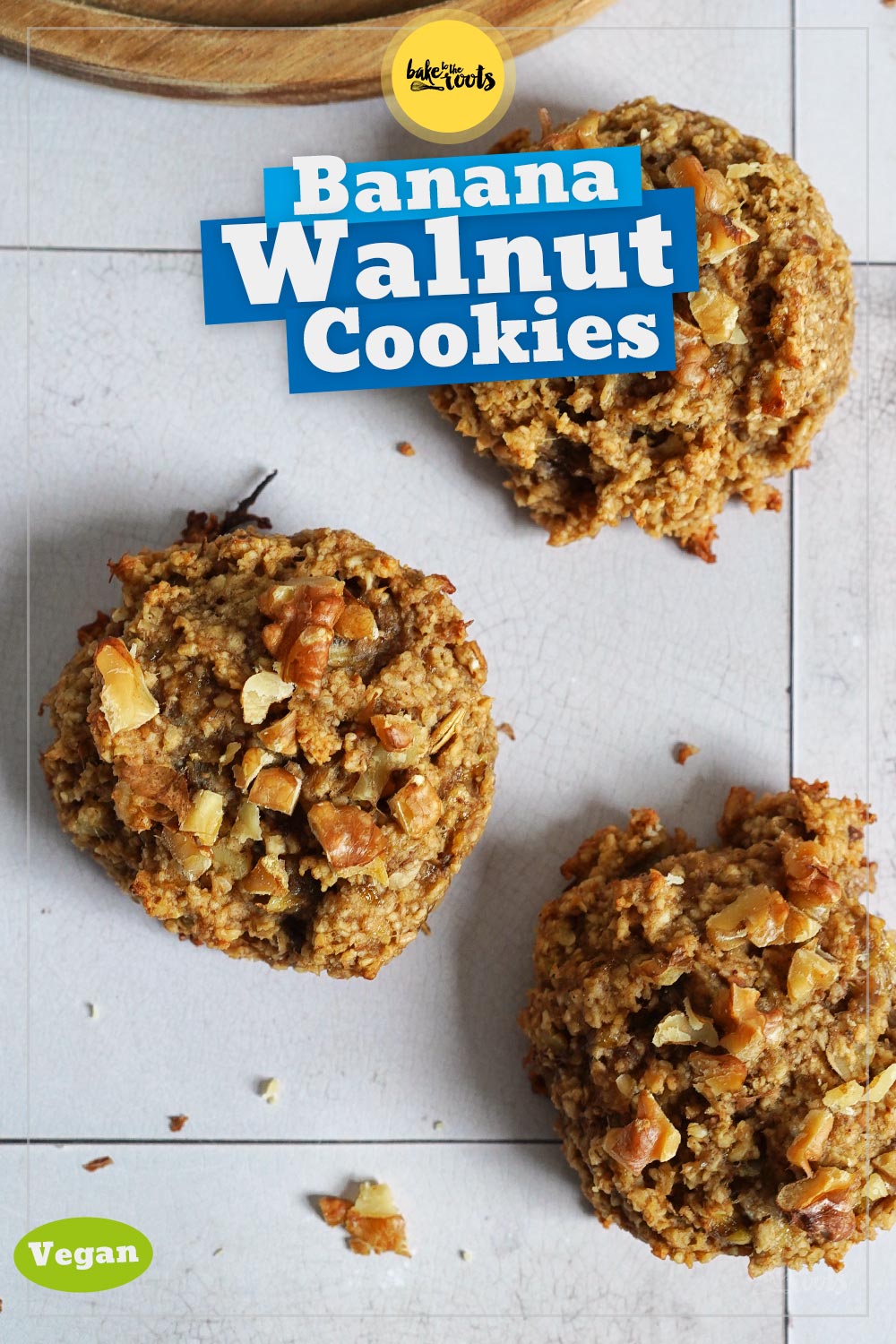 Banana Oats Walnut Cookies (vegan) | Bake to the roots