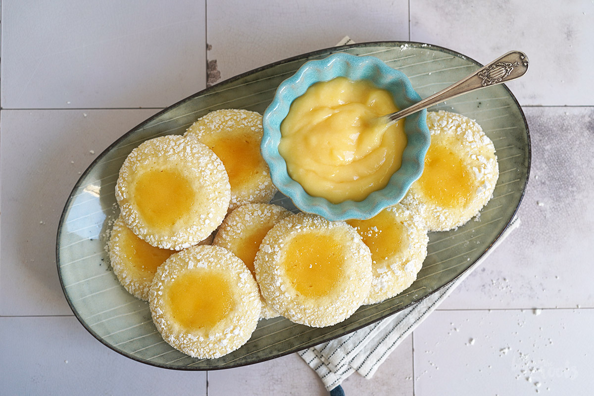 Lemon Curd Crinkle Cookies | Bake to the roots