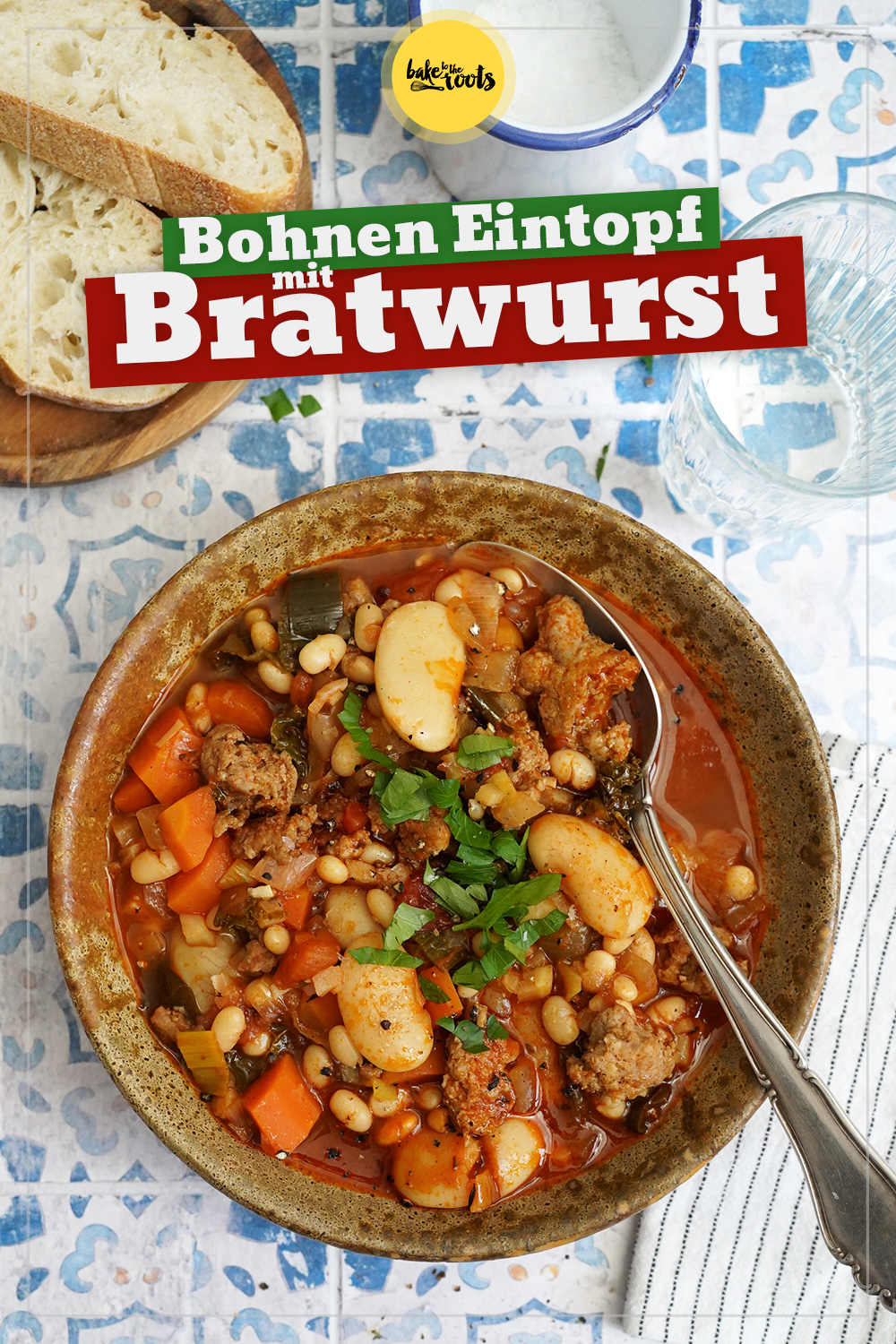 Einfacher Eintopf mit Bohnen & Bratwurst | Bake to the roots