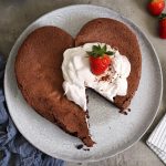 Flourless Chocolate Heart Cake | Bake to the roots